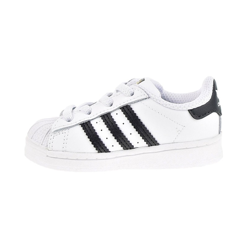 ADIDAS SUPERSTAR TODDLER SHOES EL I WHITE/CORE BLACK FU7717-100-SIZE 5