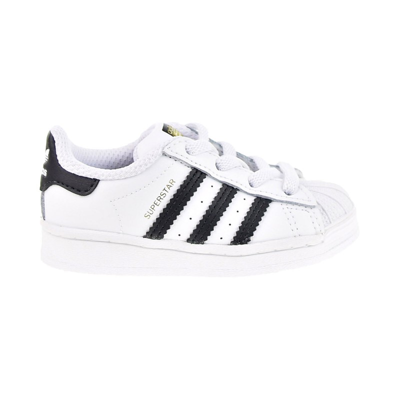 ADIDAS SUPERSTAR TODDLER SHOES EL I WHITE/CORE BLACK FU7717-100-SIZE 5