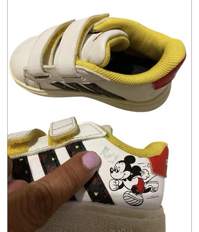 Adidas Toddler Disney Mickey Mouse Sneakers White Size 6k