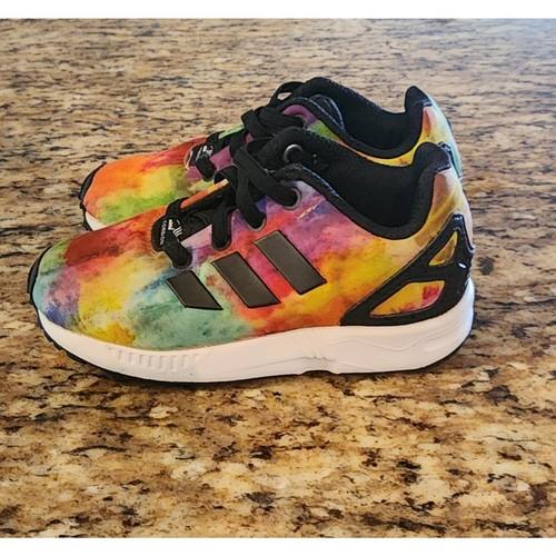 Adidas Torsion ZX Flux Sneakers Kids Size 8 Watercolor Tie Dye