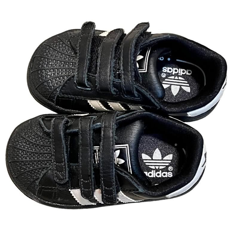 Adidas Trainers Black/White Athletic Shoes Infant Baby Sz 5