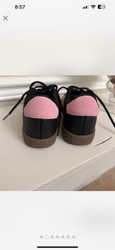 Adidas VL Court 3.0 GS Core Black / True Pink Kids Shoes Size 6