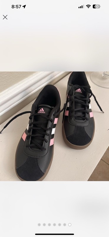 Adidas VL Court 3.0 GS Core Black / True Pink Kids Shoes Size 6