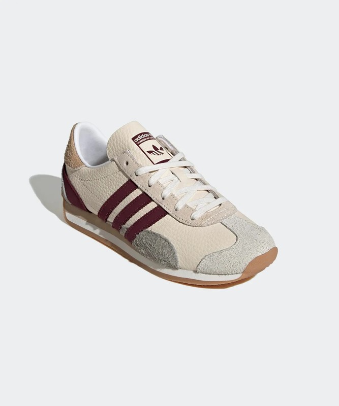 Adidas Women Country OG Sneakers Original Shoes Wonder White/Maroon JI2871