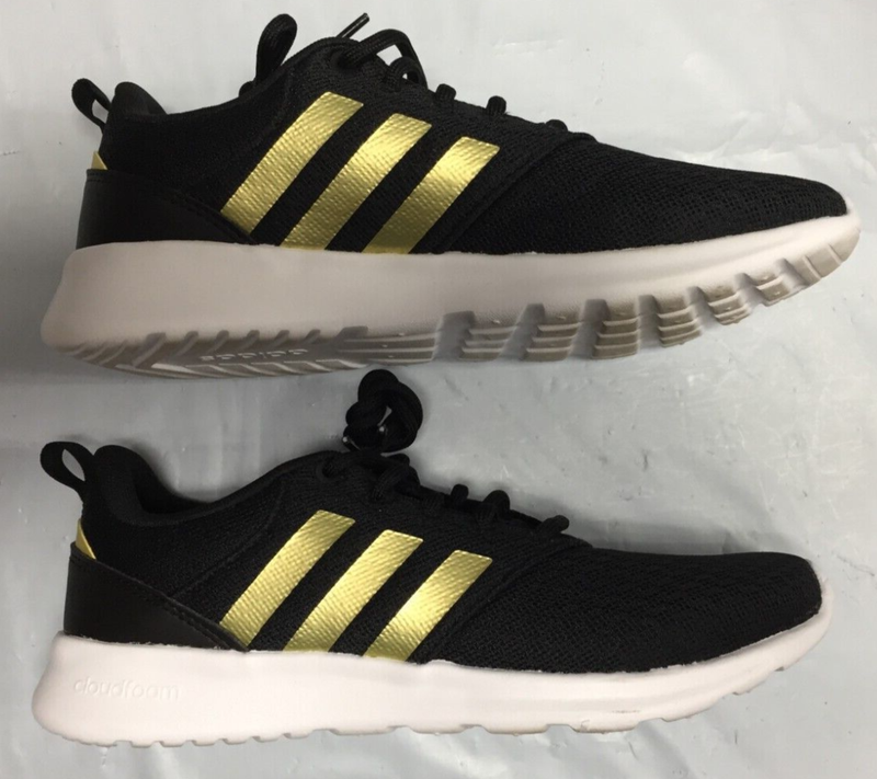Adidas Womens Cloudfoam QT Racer 2.0 Sneaker Black / Gold CHOOSE SIZE