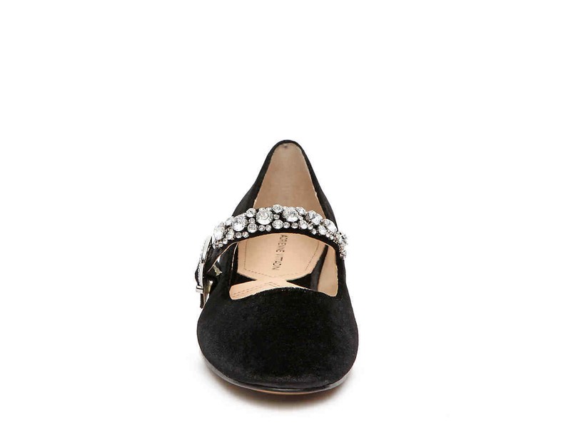 ADRIENNE VITTADINI Aronni Mary Jane Flat Black Size 6.5 M