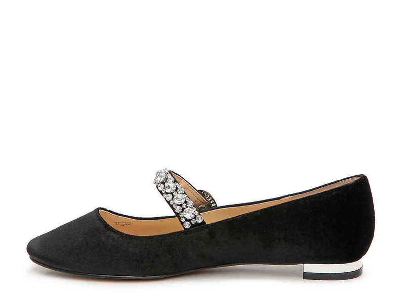 ADRIENNE VITTADINI Aronni Mary Jane Flat Black Size 6.5 M
