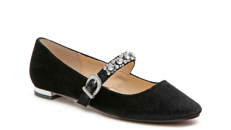 ADRIENNE VITTADINI Aronni Mary Jane Flat Black Size 6.5 M