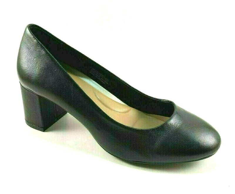 Aerosoles Eye Candy Leather Mid Block Heel Pumps Choose Sz/Color