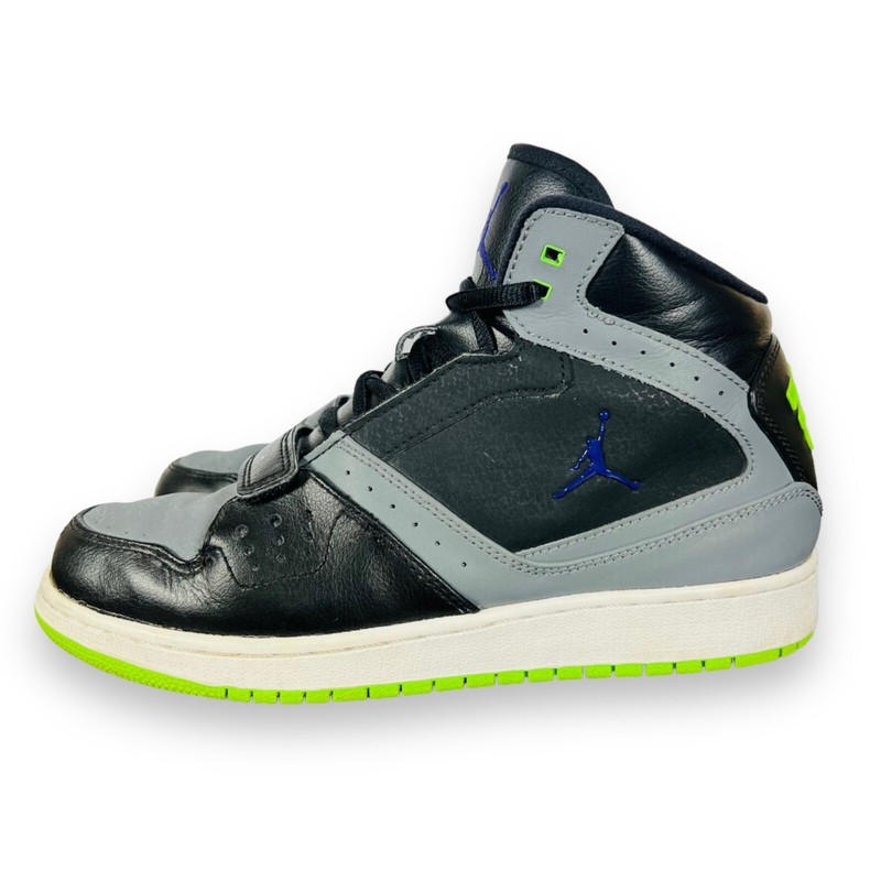 Air Jordan 1 Flight Black / Grey / Lime 630919-070 Rare Youth 6.5