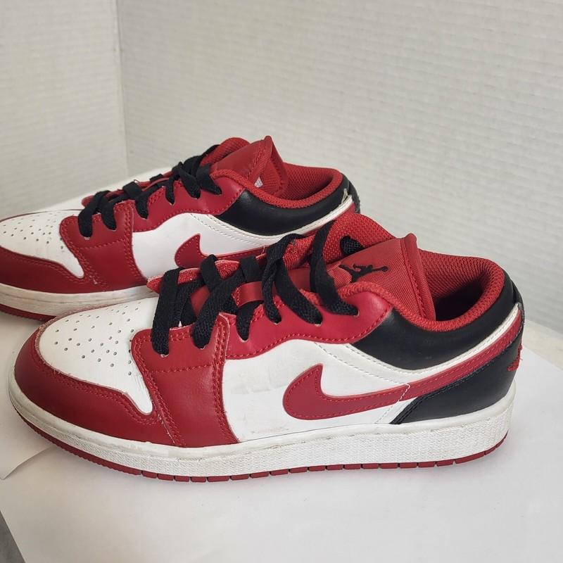 AIR JORDAN 1 LOW WHITE / RED / BLACK 553560 163 Youth Size 4y