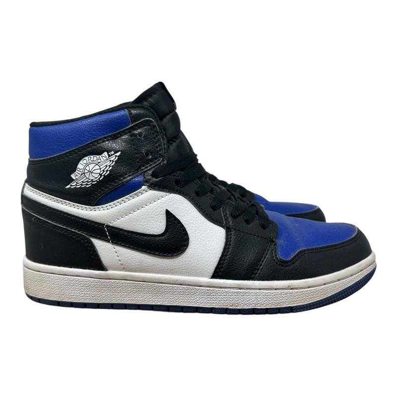 Air Jordan 1 Mid Basketball Shoes Kids Sneakers Royal Blue Black White