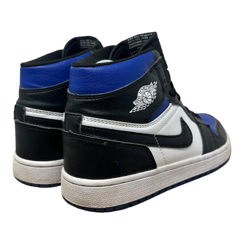 Air Jordan 1 Mid Basketball Shoes Kids Sneakers Royal Blue Black White