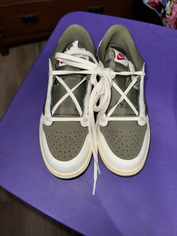 Air Jordan 1 Retro Low OG SP (PS) Travis Scott Medium Olive DO5442-200 Size 3Y