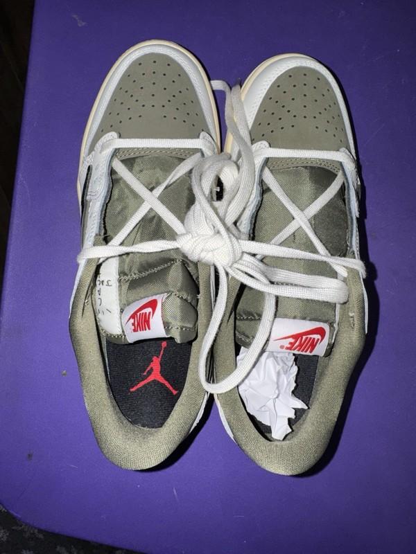 Air Jordan 1 Retro Low OG SP (PS) Travis Scott Medium Olive DO5442-200 Size 3Y