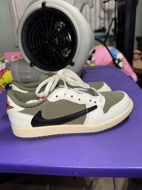 Air Jordan 1 Retro Low OG SP (PS) Travis Scott Medium Olive DO5442-200 Size 3Y