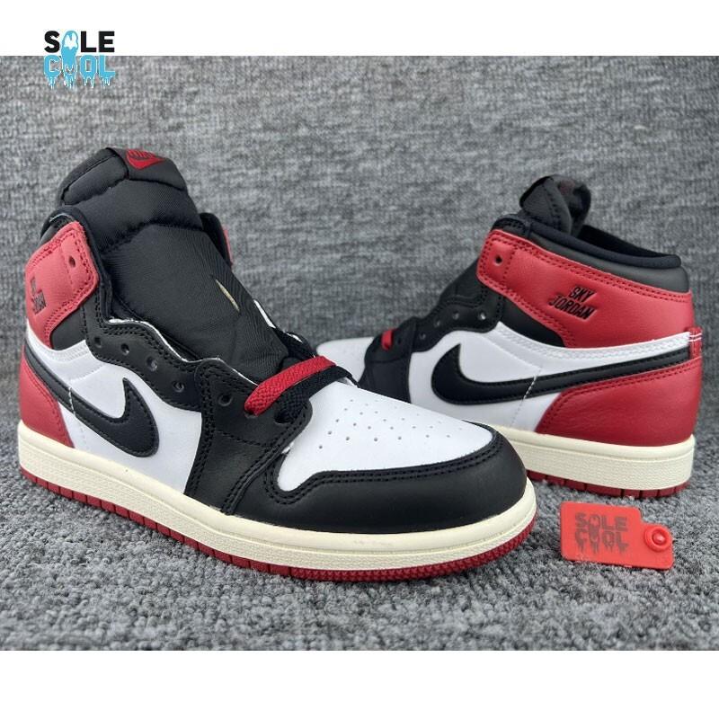 Air Jordan 1 Retro OG High PS PRESCHOOL Black Toe Reimagined Shoes FD1412-106