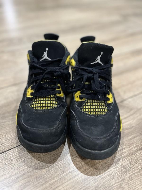 Air Jordan 4 Retro (PS) Shoes Little Kid’s 3Y Thunder Black Yellow BQ7669-017