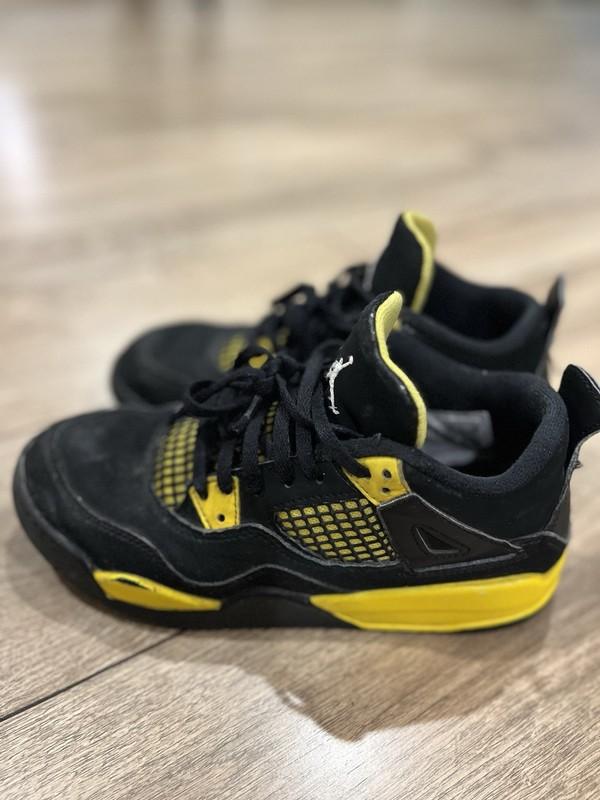 Air Jordan 4 Retro (PS) Shoes Little Kid’s 3Y Thunder Black Yellow BQ7669-017