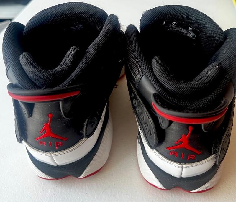 Air Jordan 6 Rings BG Youth Shoes Sz 7Y 323419-012 Patent Leather Grade School
