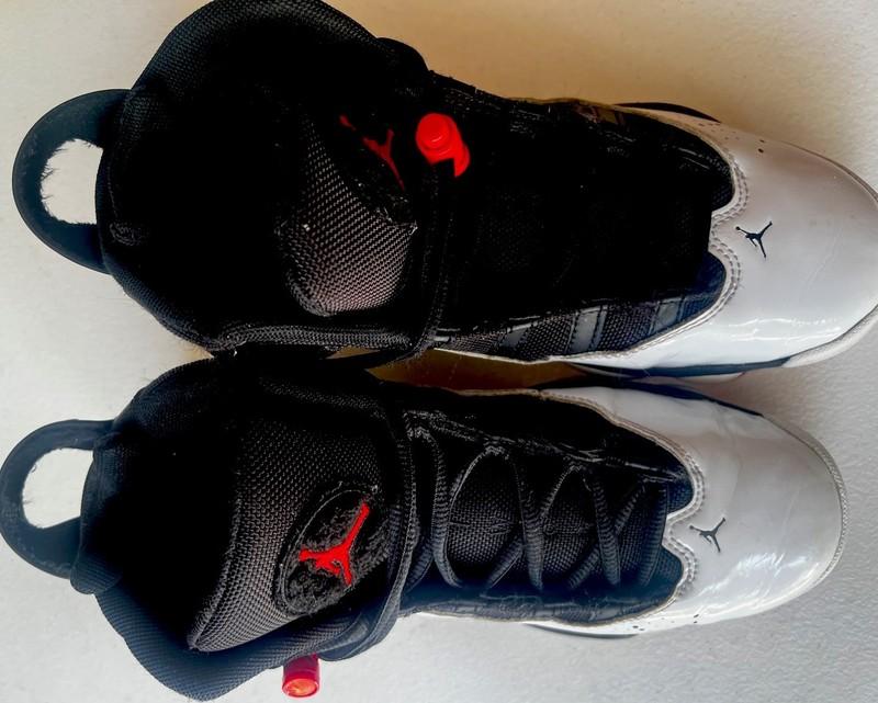 Air Jordan 6 Rings BG Youth Shoes Sz 7Y 323419-012 Patent Leather Grade School