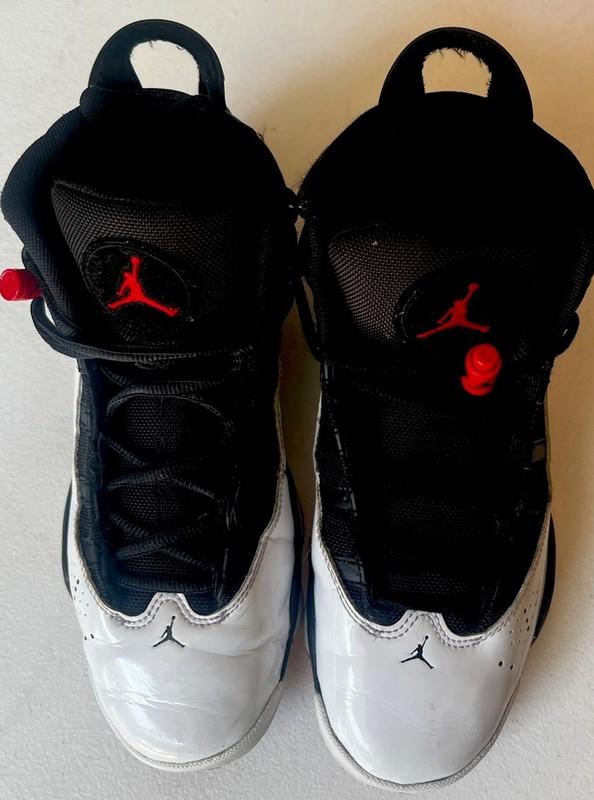 Air Jordan 6 Rings BG Youth Shoes Sz 7Y 323419-012 Patent Leather Grade School
