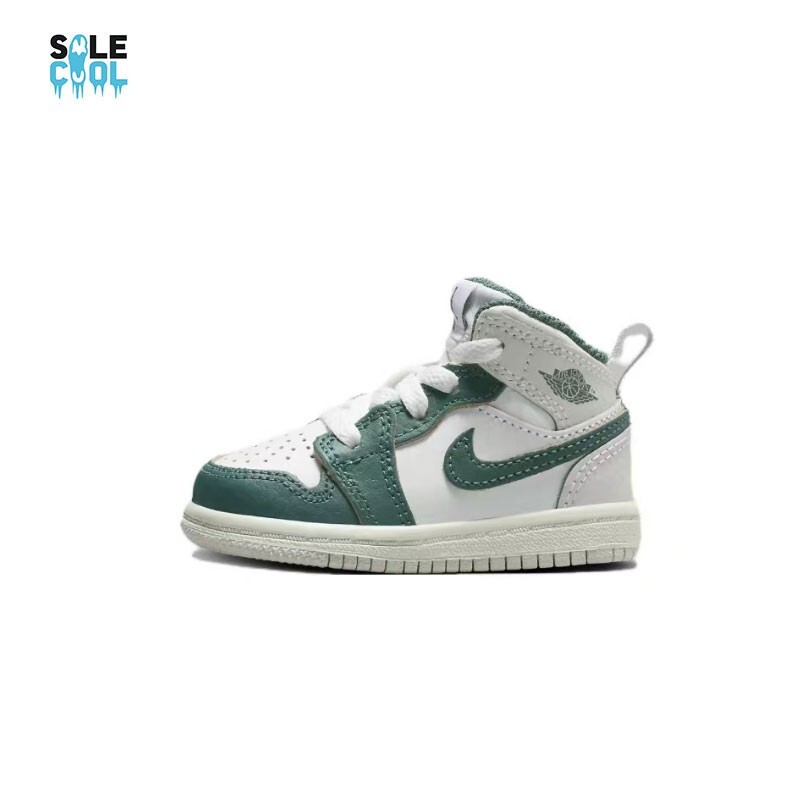 Air Jordan AJ1 Mid SE White/Oxidized Green TD TODDLERS Shoes FQ8086-103