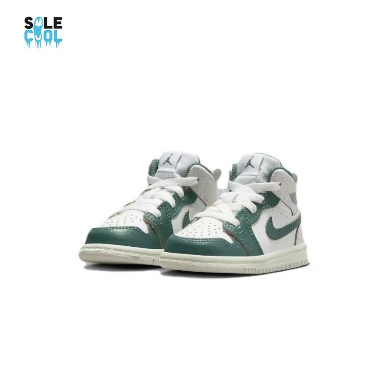 Air Jordan AJ1 Mid SE White/Oxidized Green TD TODDLERS Shoes FQ8086-103