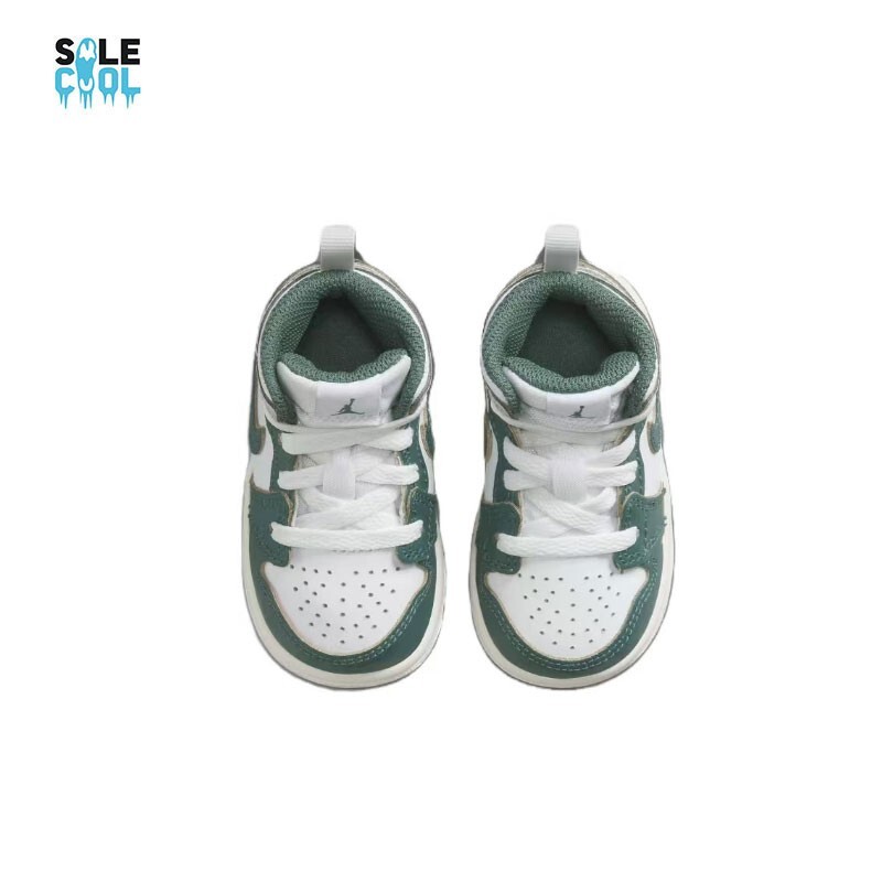 Air Jordan AJ1 Mid SE White/Oxidized Green TD TODDLERS Shoes FQ8086-103
