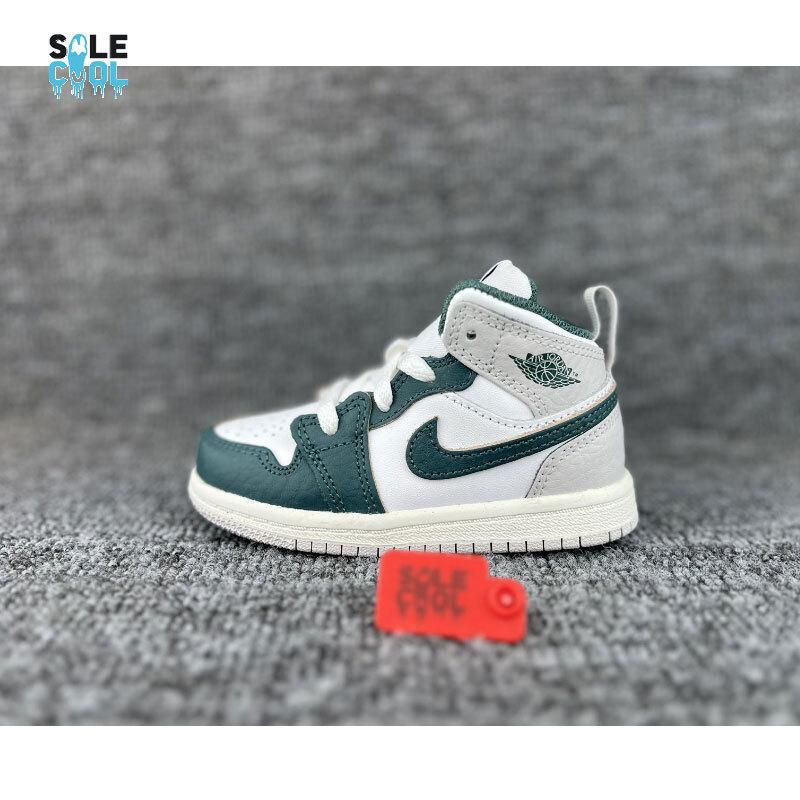 Air Jordan AJ1 Mid SE White/Oxidized Green TD TODDLERS Shoes FQ8086-103
