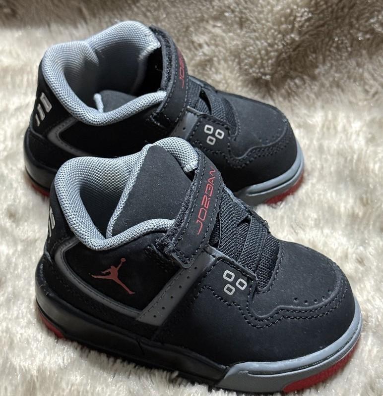 Air Jordan Flight 23 BT Toddler Shoes Sz 4C 317823-021 Black Red