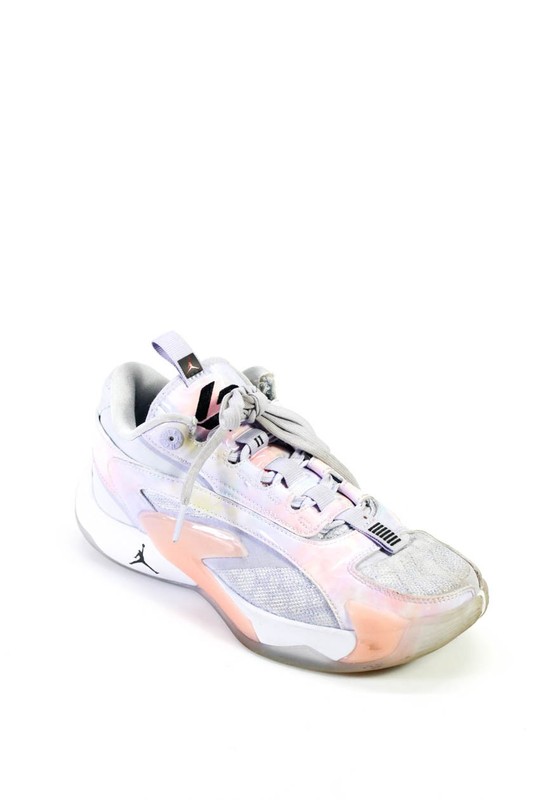 Air Jordan Girls Tie Dye Patchwork Lace-Up Tied Round Toe Sneakers Pink Size 5.5