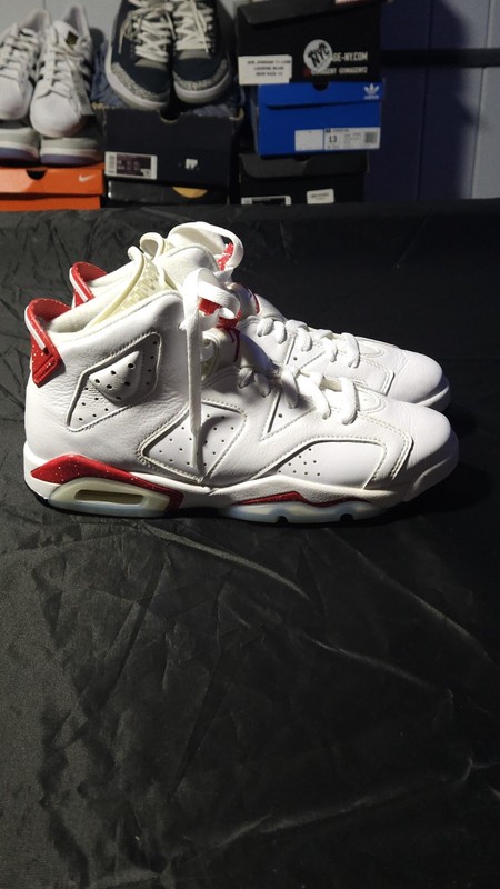 Air Jordan Retro 6 (GS) White/'Red Oreo' Sz 7Y Used Great Condition Without Box
