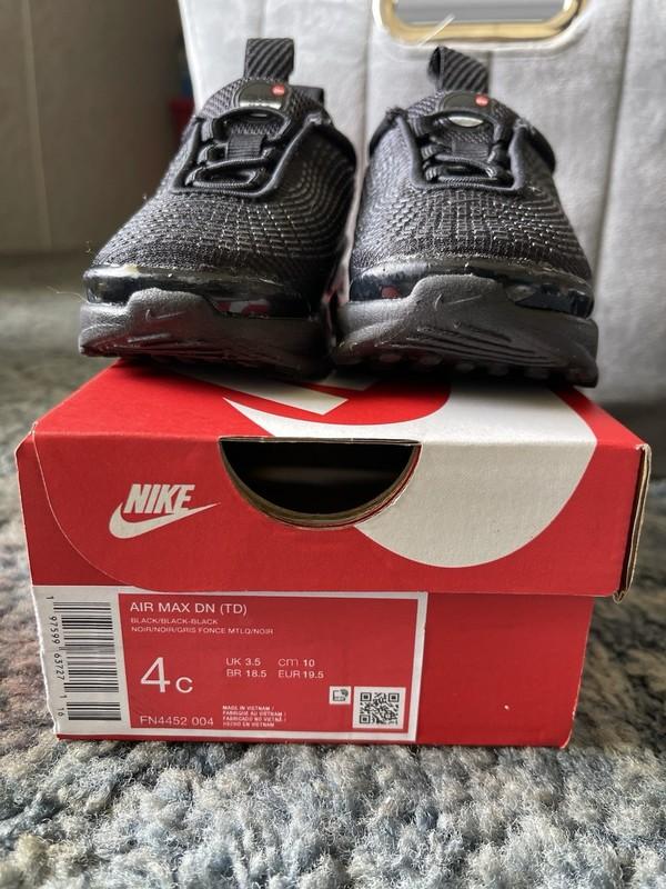 Air Max DN TD Black/Black-Black Size 4C Toddler