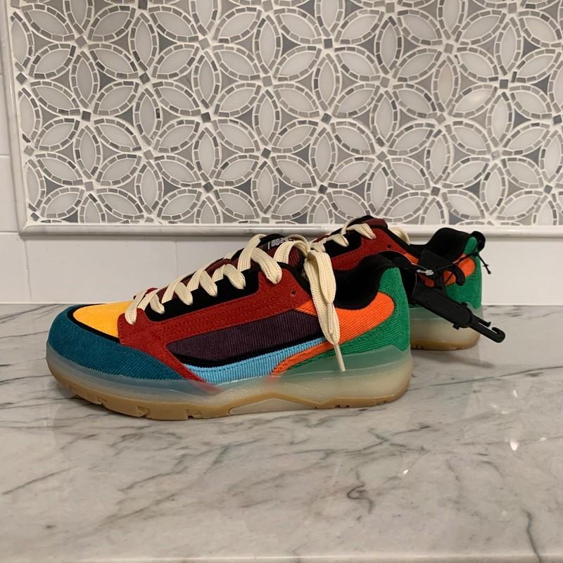 Airwalk Boys Size 6 Multicolor Corduroy Skate Shoes – Retro Style – NWT