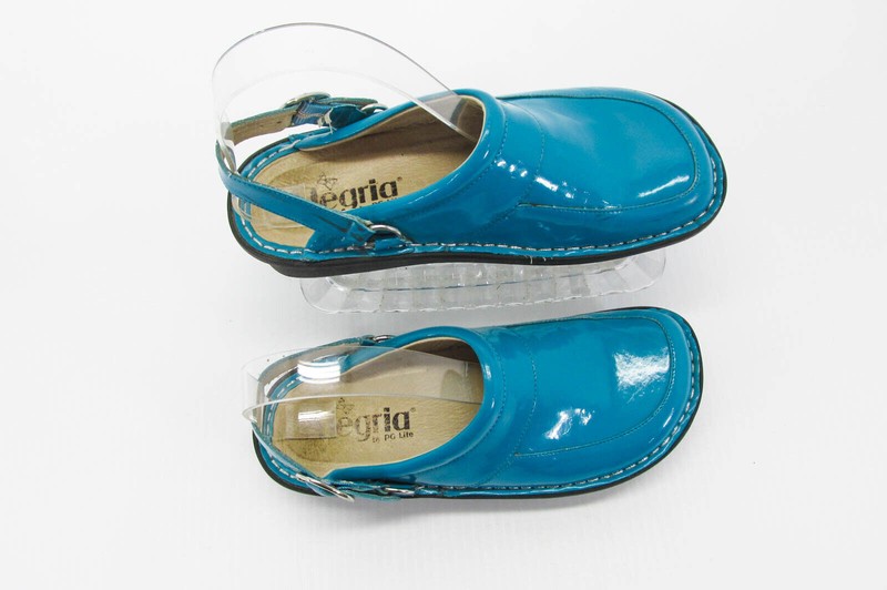 Alegria Youth Shoes Louise Seville Size 4M Teal Blue Slingback Clog Pre Owned Vq