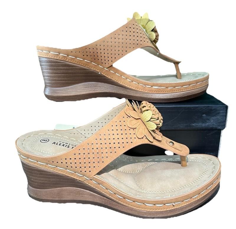 Alexis Bendel Womens Comfort Sandal Soft Cushion Orthopedic Arch Support