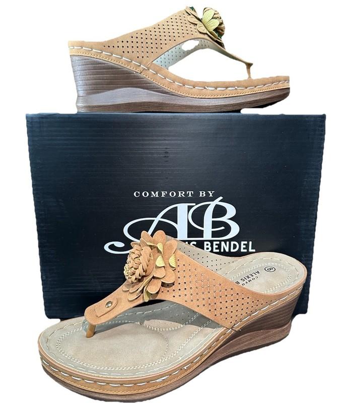 Alexis Bendel Womens Comfort Sandal Soft Cushion Orthopedic Arch Support