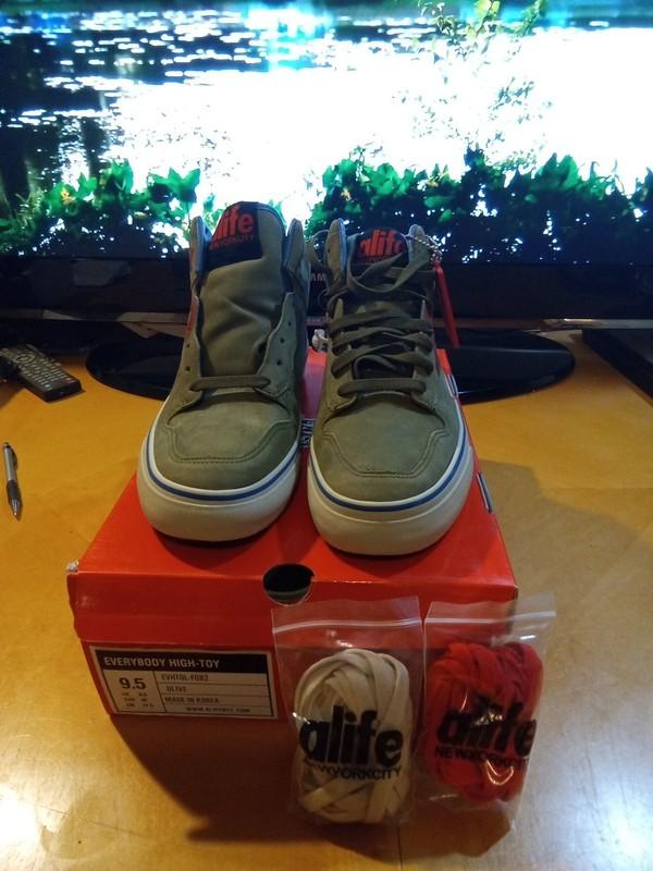 ALIFE Everybody HIGH -TOY Men’s Us Size 9.5 OLIVE