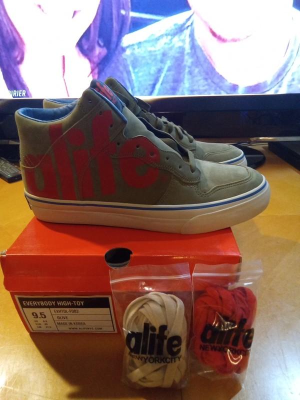 ALIFE Everybody HIGH -TOY Men’s Us Size 9.5 OLIVE