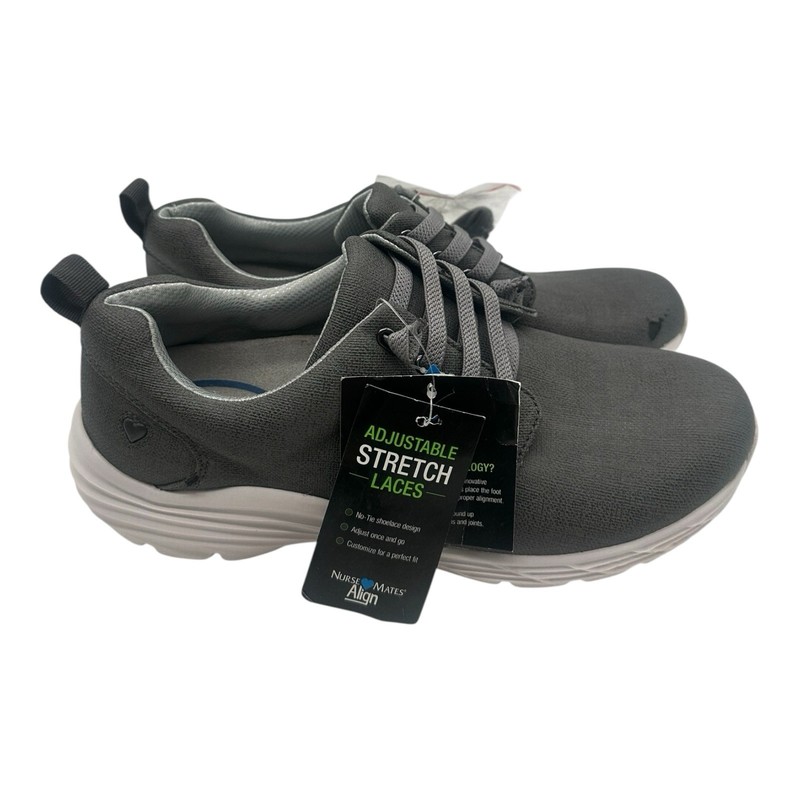 Align Velocity Nursing Shoes Womens 9 M Grey Slip On Slip Resistant Sneaker READ