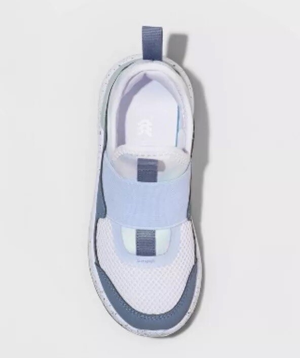 All In Motion Girl’s Sneaker Sz 13 Purple Gray Fern Slip-On Performance Shoe New