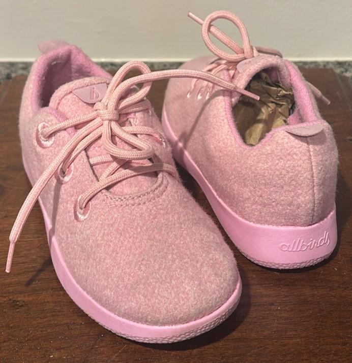 Allbirds Girls Smallbirds Wool Runner Sneakers in Pink SZ 12