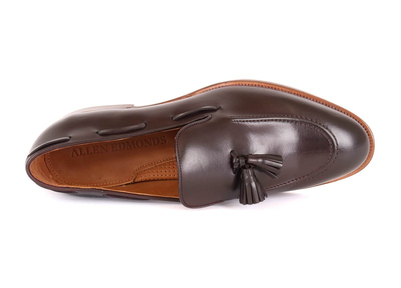 ALLEN EDMONDS Lucca TASSEL LOAFER Dark Brown Calfskin Luxury Handmade Italy 11