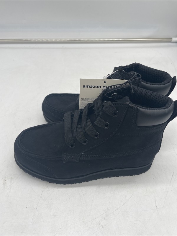 Amazon Essentials Kids' Moc Toe Fashion Boot Black Little Kids Size 13 Boys