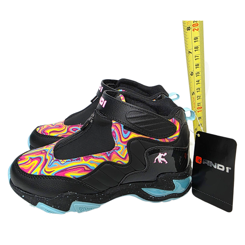 AND1 Athletic Sneakers Hi-Top Zip Little & Big Boy Size 3 & 4 Odor-Reducing Tech