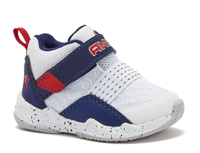 AND1 Baby Boy SIZE 4 ( 3 To 6 Mot Blindside Basketball Sneakers COLOR White/BLUE