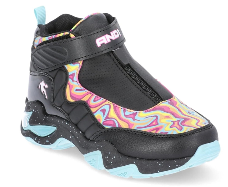 AND1 Big Kids BOY'S Size 6 Hi-Top Zip Athletic Sneakers Color MULTICOLOR NEW