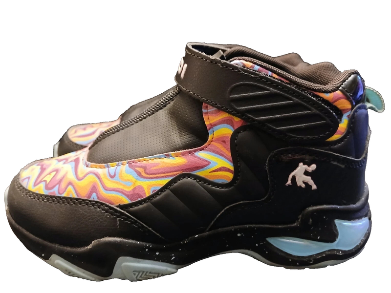 AND1 Big Kids BOY'S Size 6 Hi-Top Zip Athletic Sneakers Color MULTICOLOR NEW