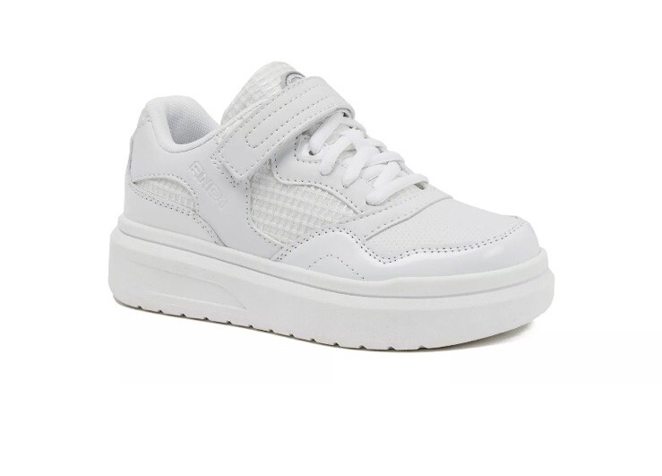 AND1 White Platform Court Basketball Big Girls Sneakers Shoes Size 2 GMA123ES156